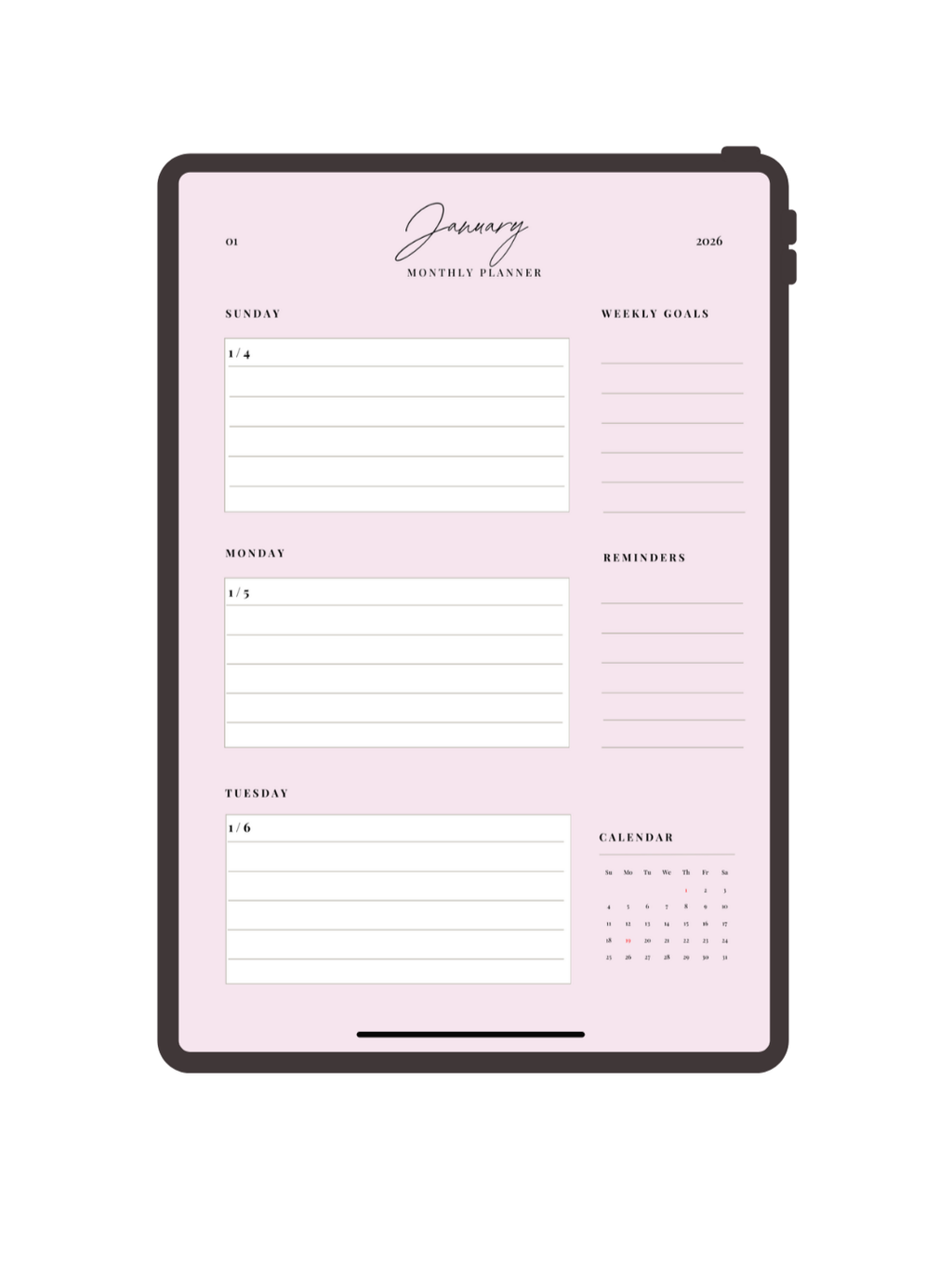 2026 Pink Planner